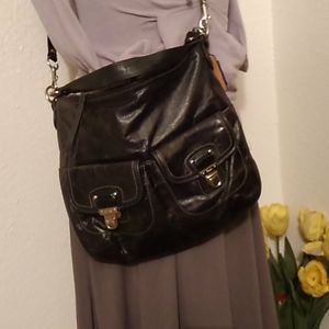 Coach shoulder/ cross body bag Black Leather